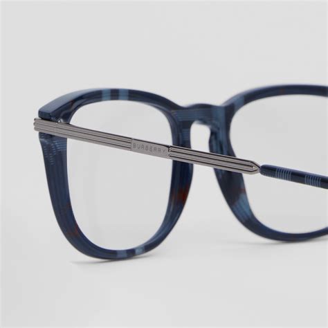 burberry brillengestell|Check Detail Rectangular Optical Frames .